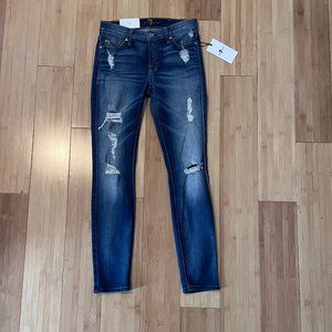 7 for all Mankind the ankle skinny, size 25, nwt $225